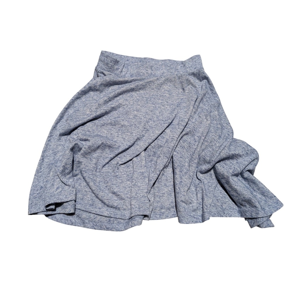 SO Skater Skirt Women‎ XS Blue Heathered Soft Jersey Knit Flared Mini Casual